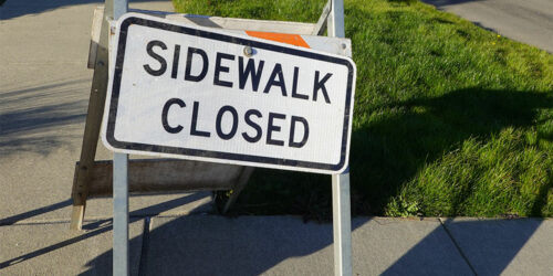 5 common types of sidewalk closed signs